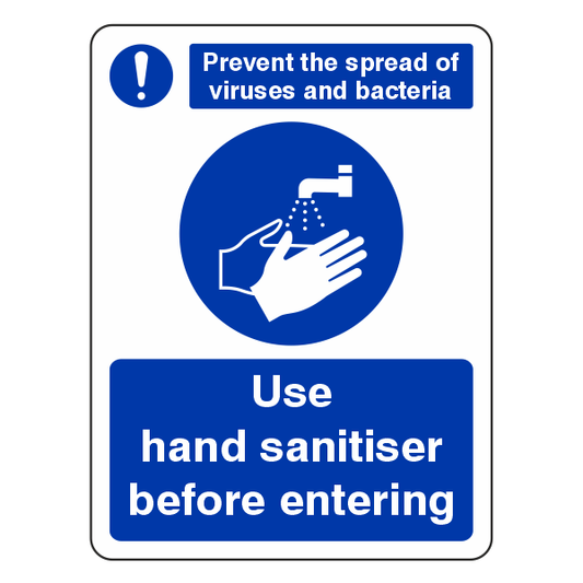 Use Hand Sanitiser Before Entering Sign