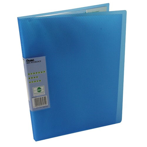 Pentel Recycled Display Book 30 Pocket Blue DCF343C Pack of 10 - Pentel