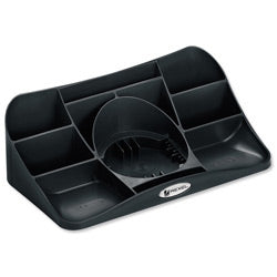 Rexel Agenda2 Desk Tidy Charcoal 2101028 - Rexel Crystalfile
