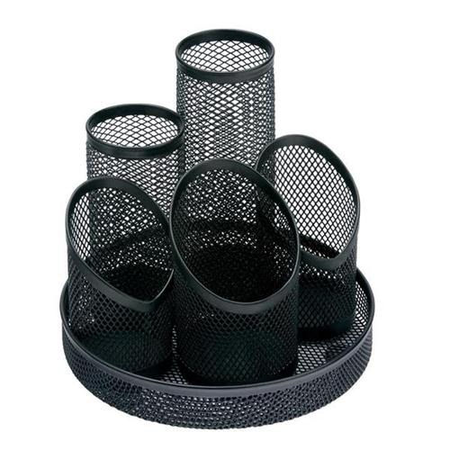 Select Wire Mesh 5 Tube Pen Pot Black - Selected