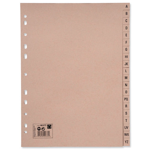 Select Subject Divider A4 20Pt A-Z Buff - Selected