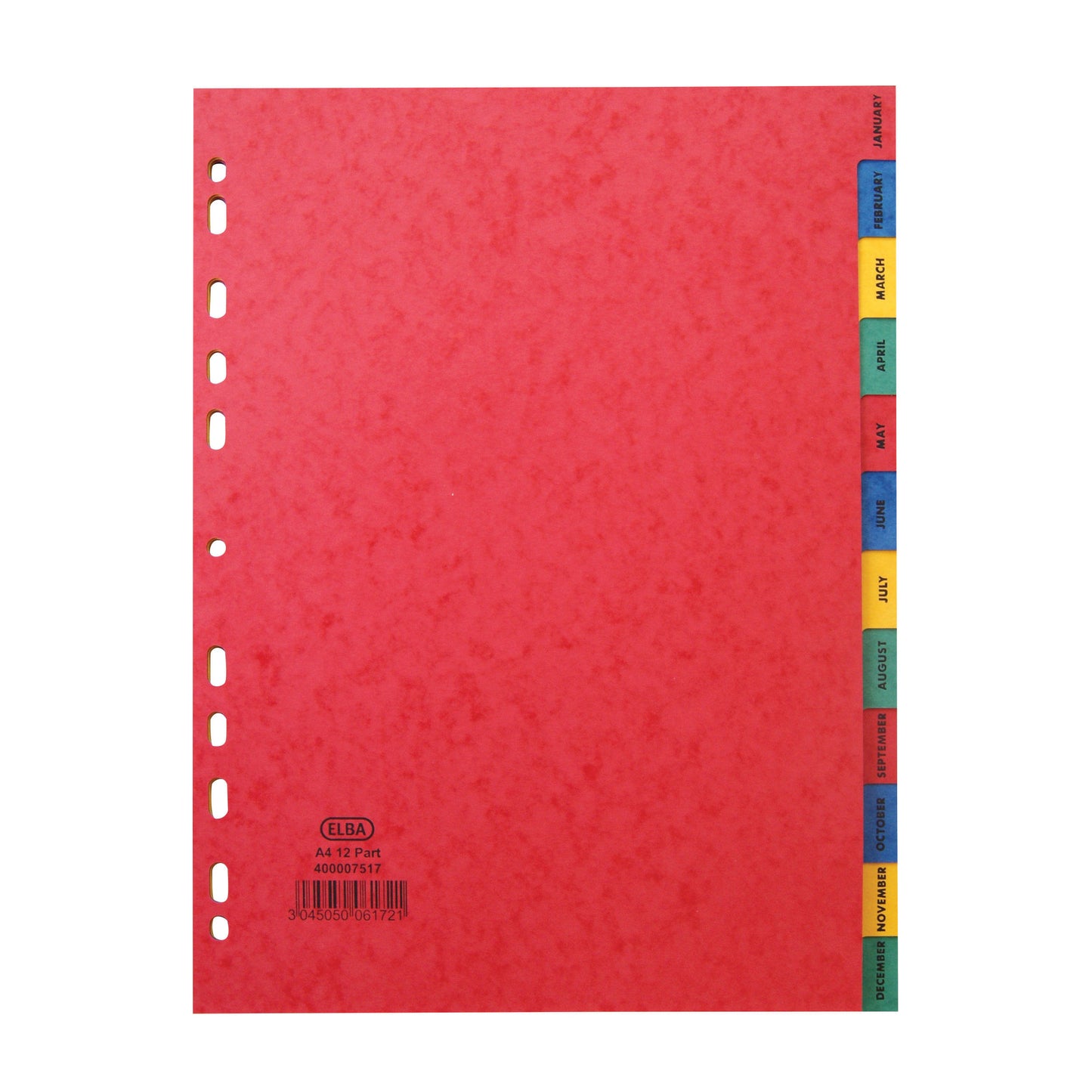Elba Board Divider A4 Jan-Dec Assorted - Elba
