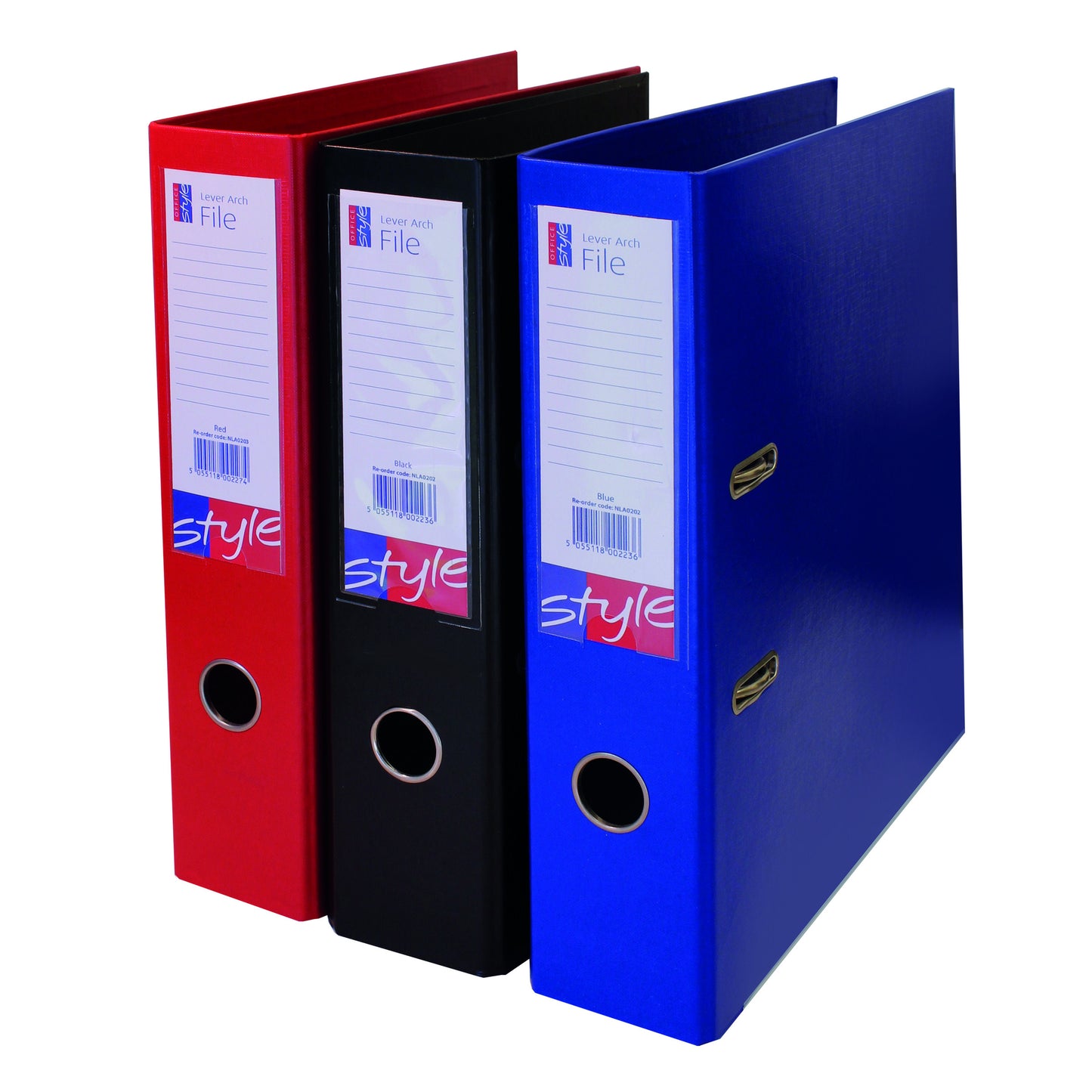 Office Style Lever Arch File Polypropylene A4 Red Pack of 10 - Office Style