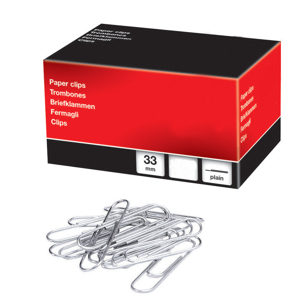 Q Connect Paperclips 32mm Plain Pk100 - Vow