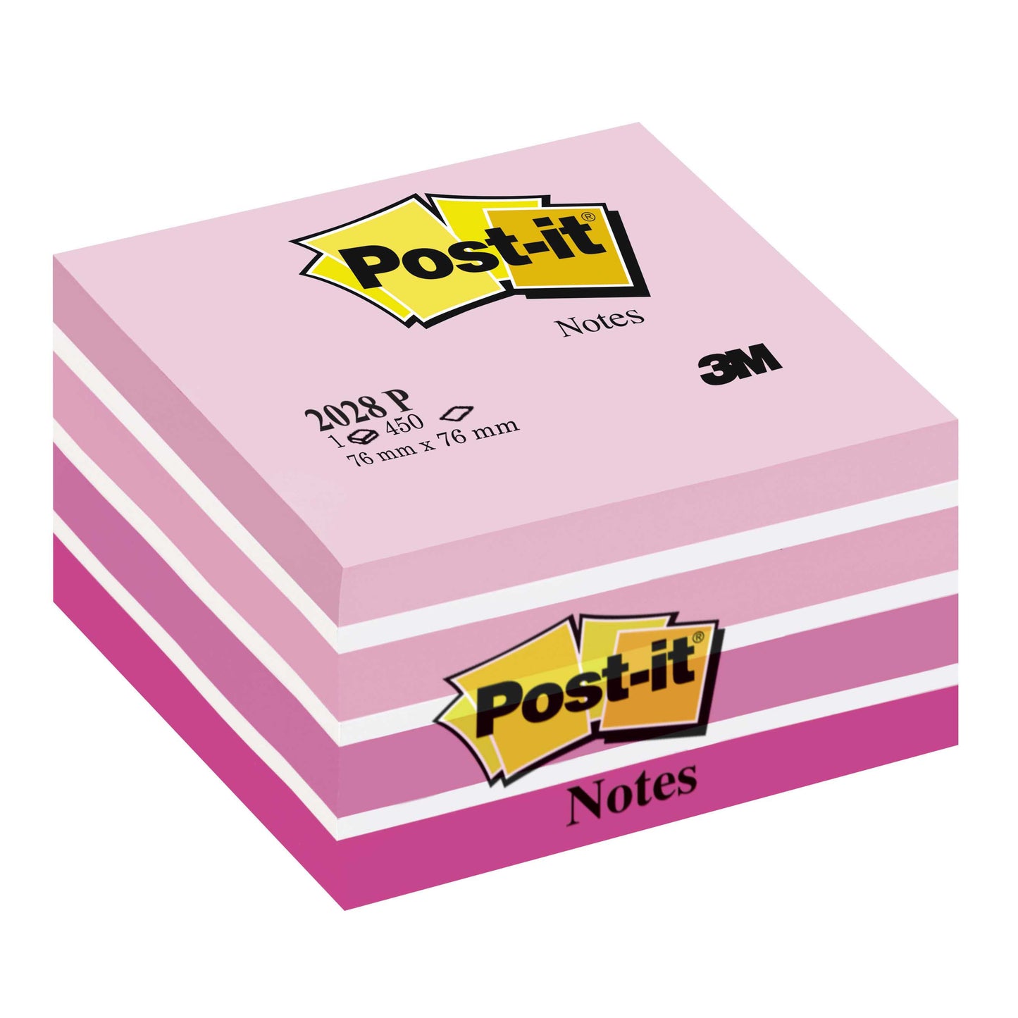 Post-it Note Cube 76x76 Pink 2028-P - Post-it