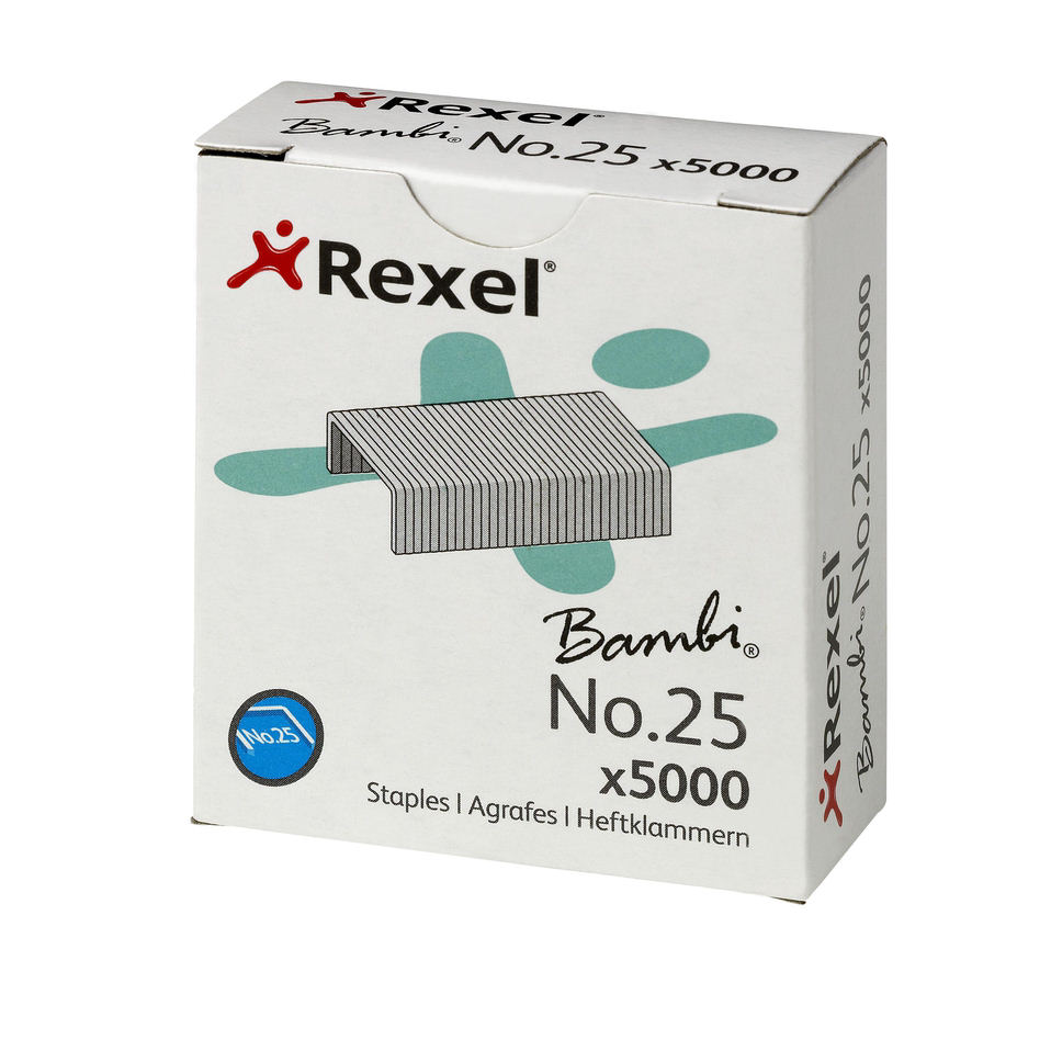Rexel Staples 25/4 Bambi (5000) 05025 - Rexel Crystalfile
