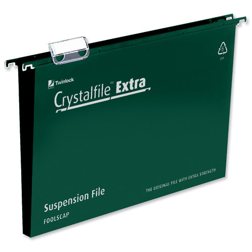 Crystalfile Extra Suspension 50mm Green (25) 3000112 - Rexel Crystalfile