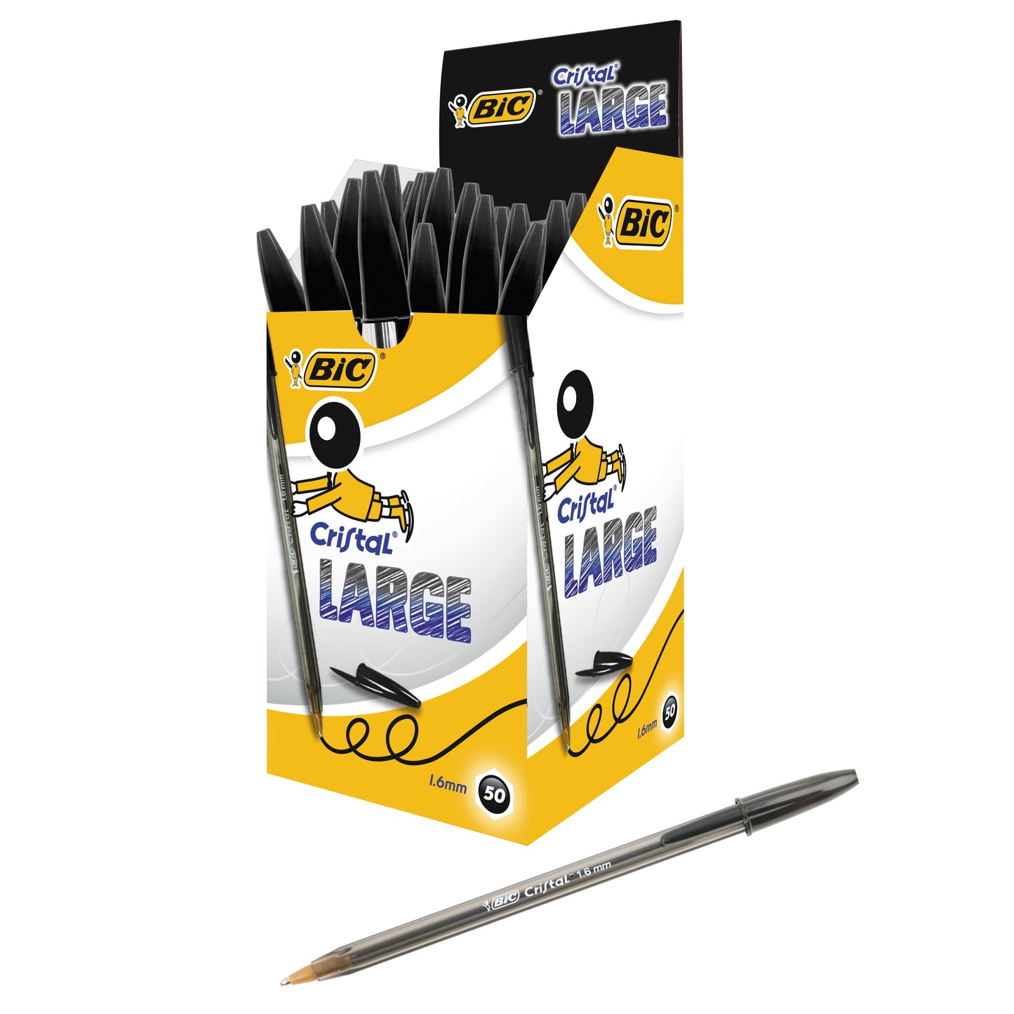 BIC Cristal Ball Pen Large Black 880648 pack of 50 - Bic