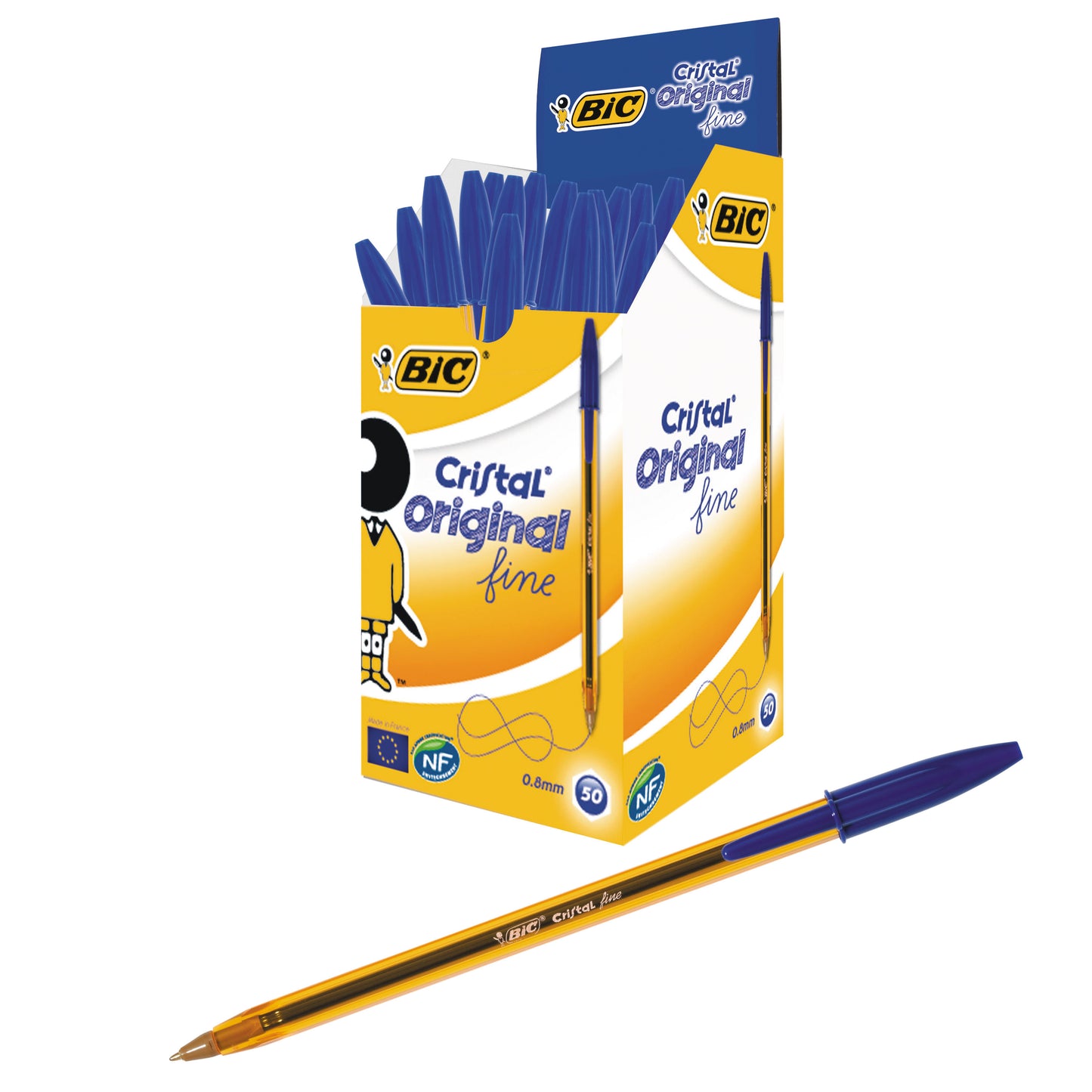 BIC Cristal Pen Fine Blue 872730 pack of 50 - Bic