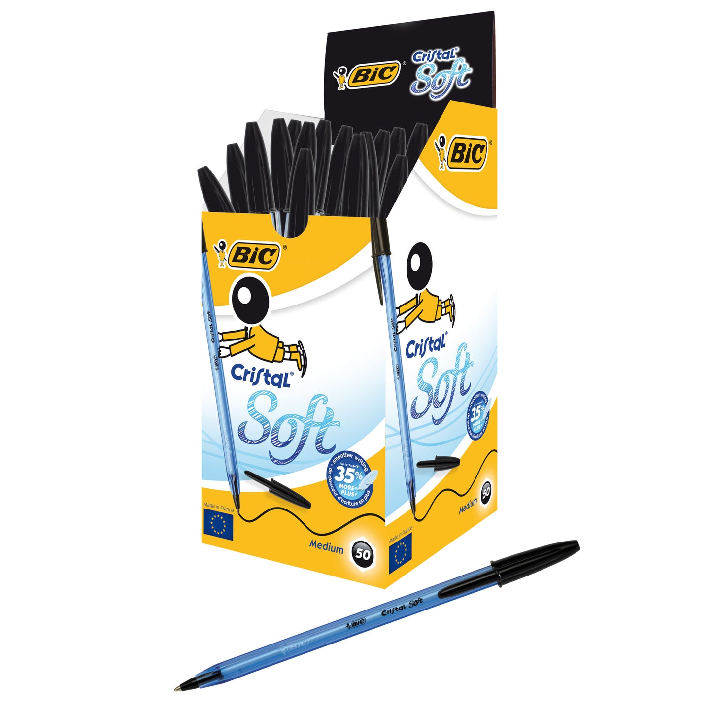 Bic Cristal S/Ball Pnt Blk 918518 Pack Of 50 - Bic