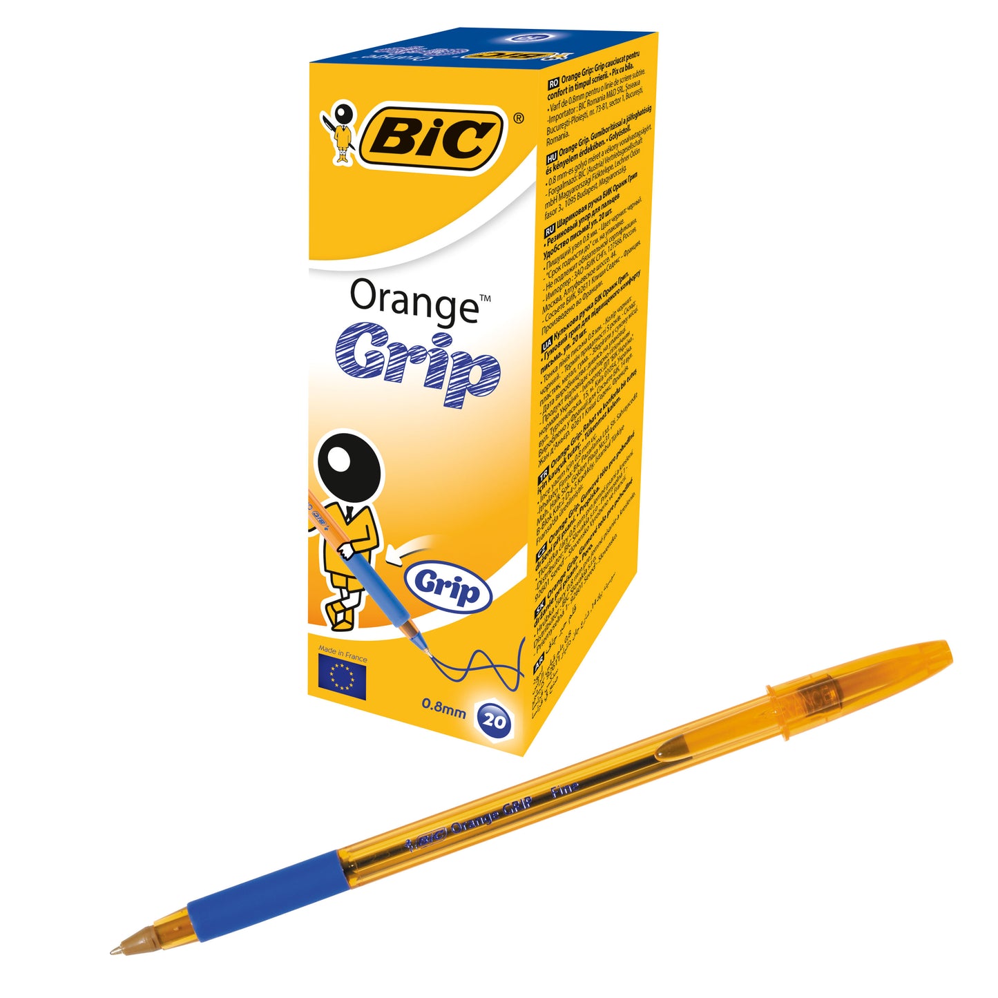 Bic Orange Grip Pen Blue 811926 Pack Of 20 - Bic