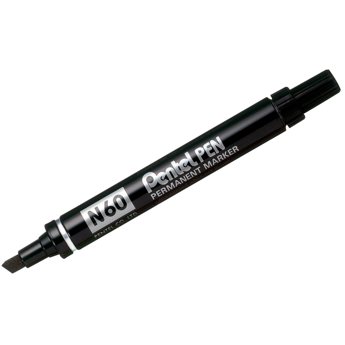 Pentel Permanent Marker Chisel Tip Black N60-A pack of 12 - Pentel