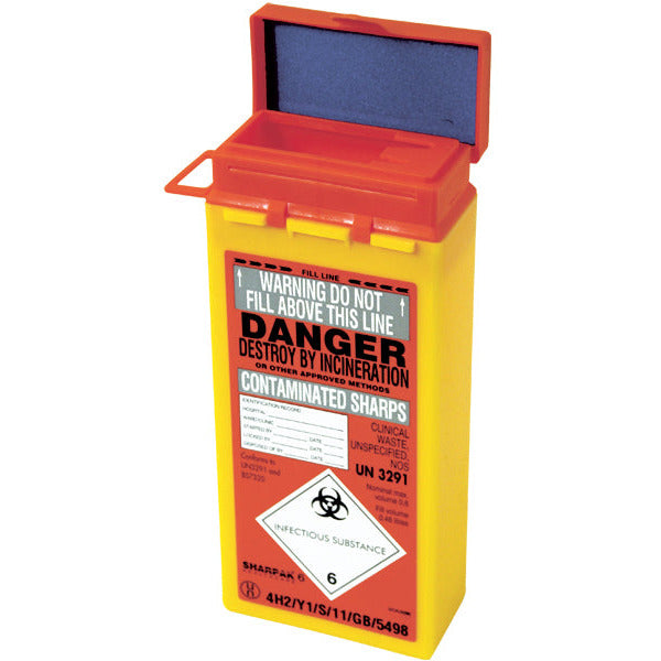 Sharpak 6 orange container - 0.6lr - Sharpaks