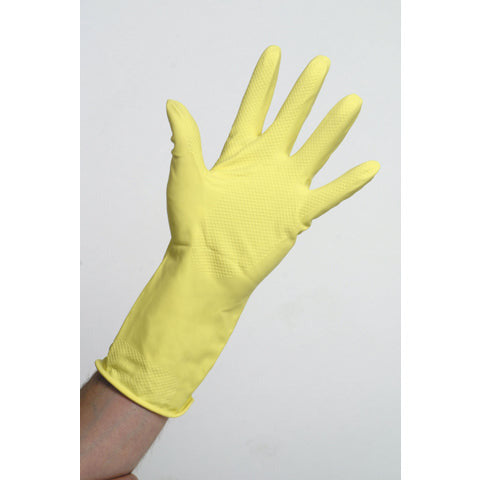 C/Grip Household Rubber Glove Yellow Medium 12 pairs - Bunzl Catering Supplies