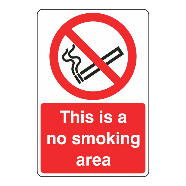 This Is A No Smoking Area Sign - Medisigns