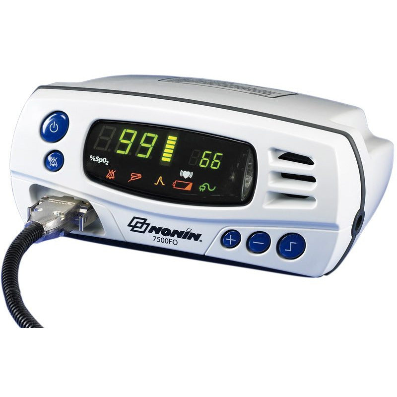 Nonin 7500FO Fibre Optic pulse Oximeter with Pole Mount clamp - Sensor not incl. - Nonin