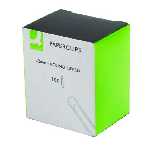 Q-Connect Paperclips Lipped 32mm (Pack of 1000) KF01316Q - Q-Connect