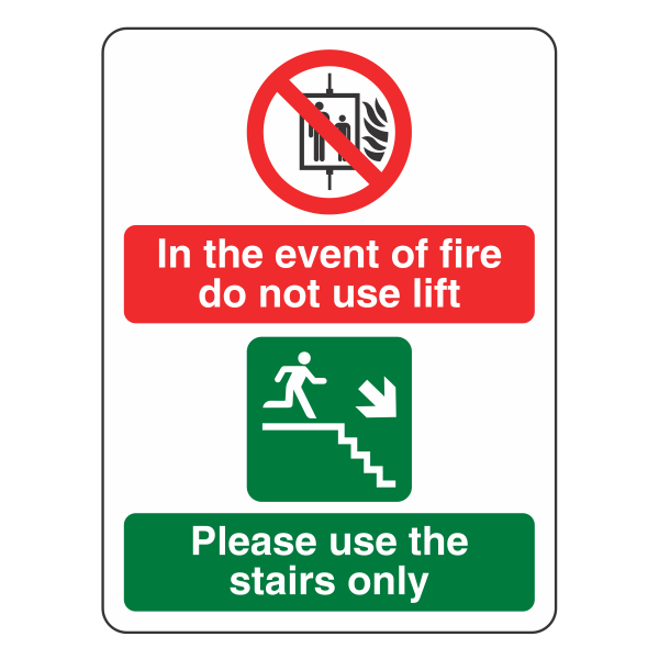 Use The Stairs Arrow Right Sign - Medisigns