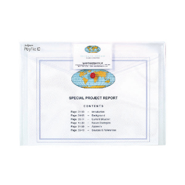 SNOPAKE POLYFILE ID A4 TRANSPARENT Pack Of 5 - Vow