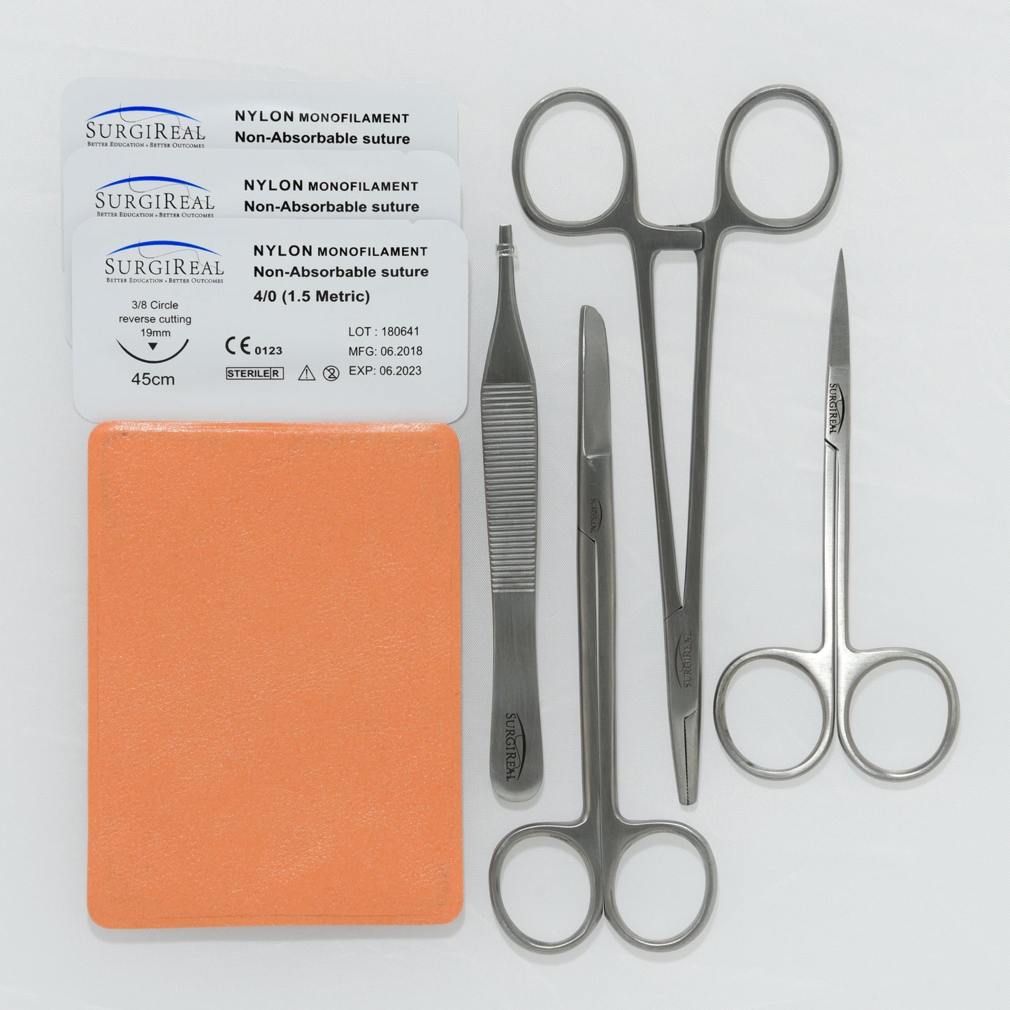 Suture Training Kit With Simulated Rabbit Tissue - Erler Zimmer