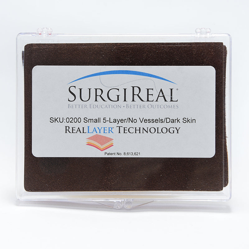 Small 5-Layer Realsuture Suture Pad - No Vessels - Dark Skin - Erler Zimmer