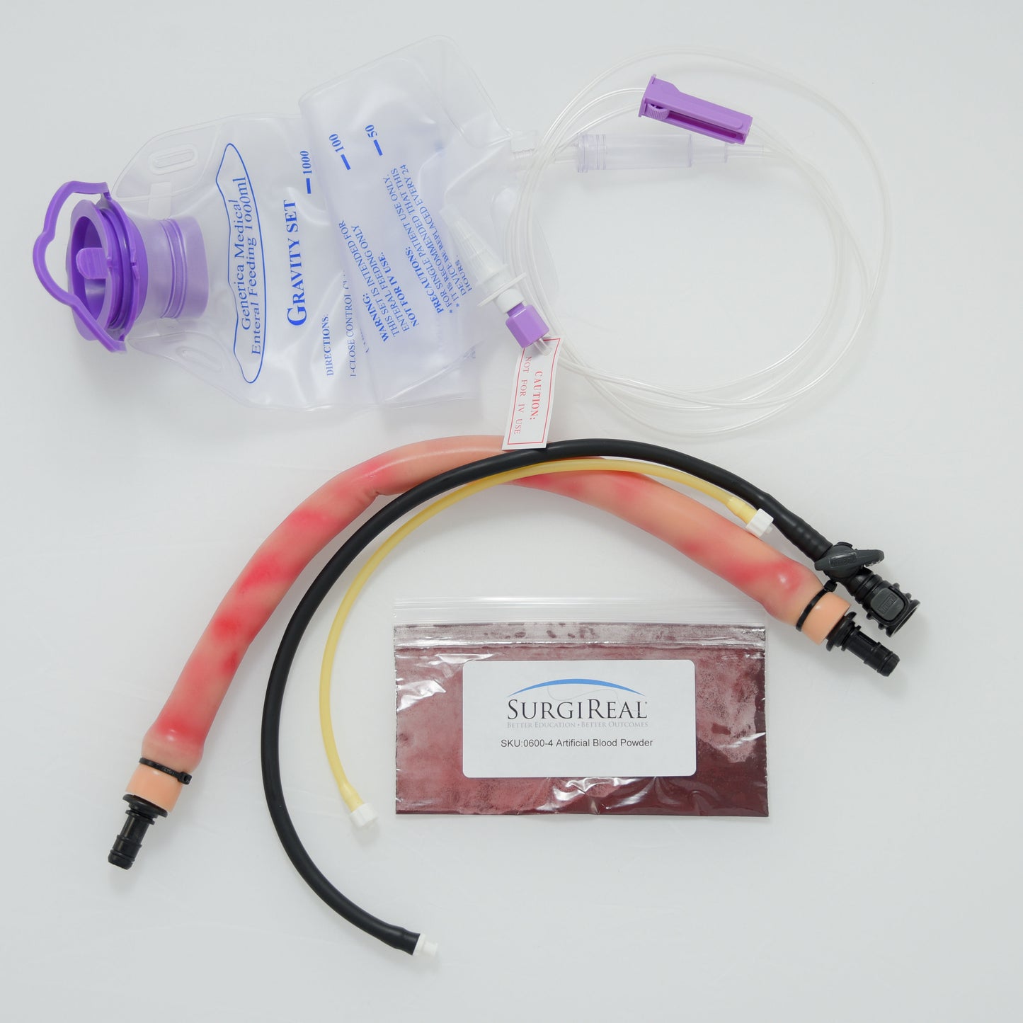 Replacement Bundle (Vessels, Blood, Iv Bag ) Equine Simulator 1.0 - Erler Zimmer