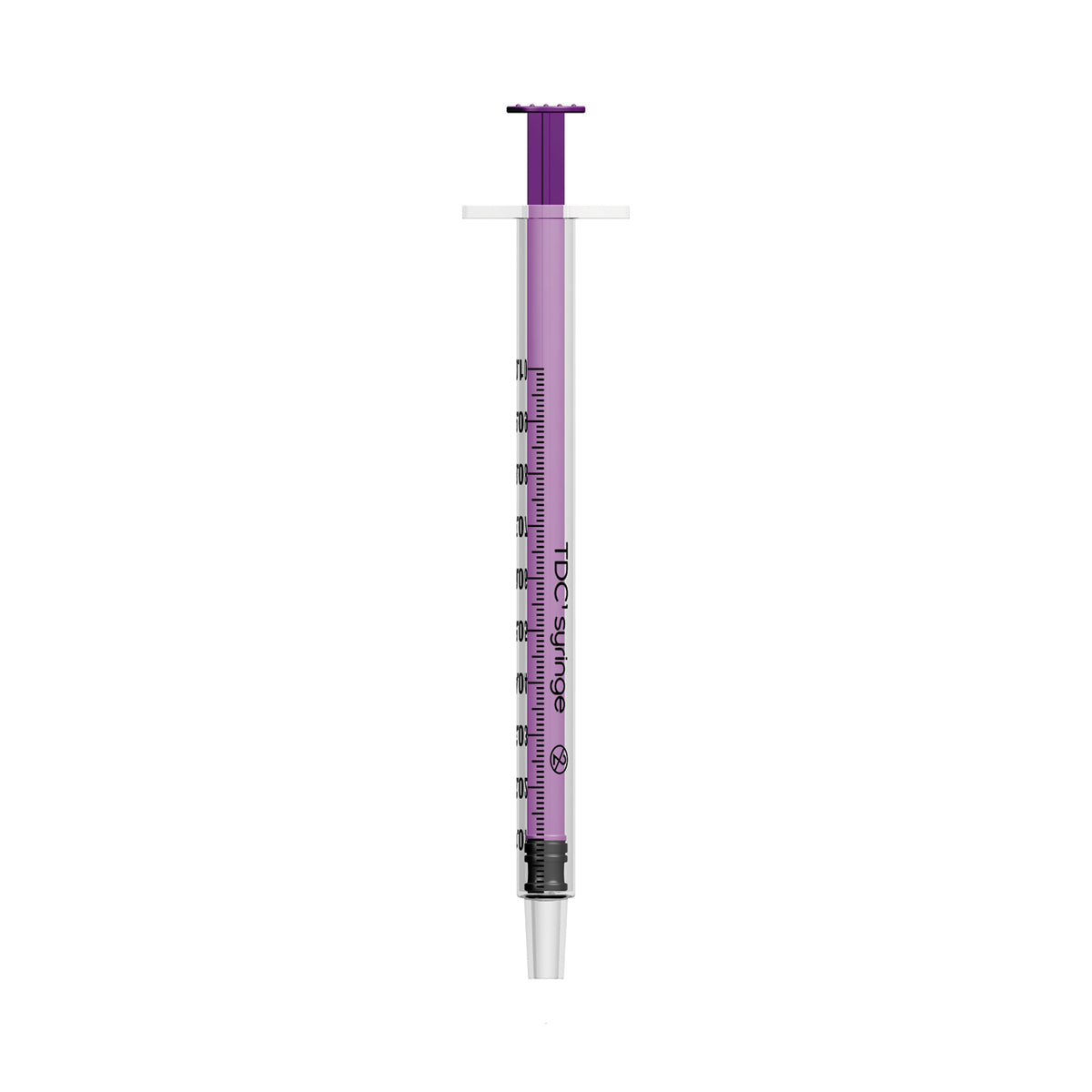 1ml Syringe Purple Plunger x 100 - Unisharp