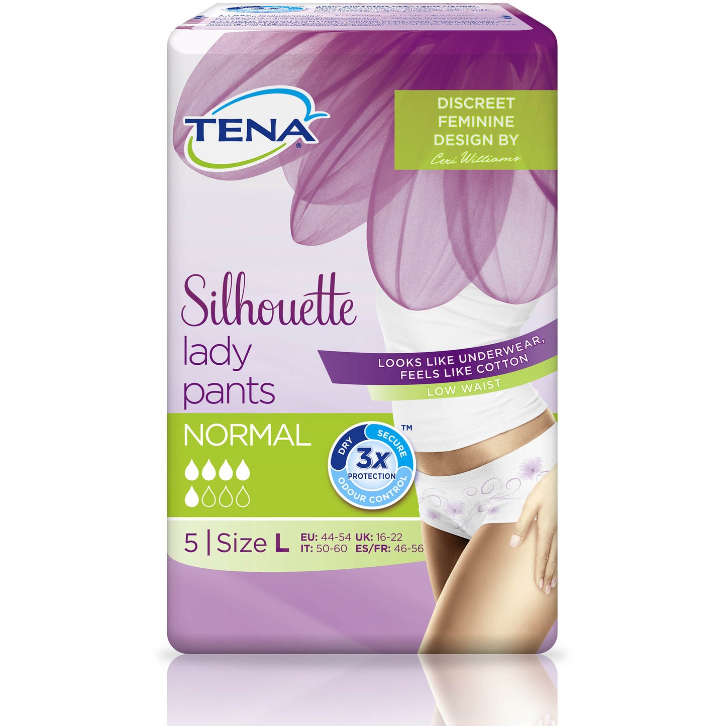 Tena Silhouette Lady Pants Normal Large - x 5 - Tena