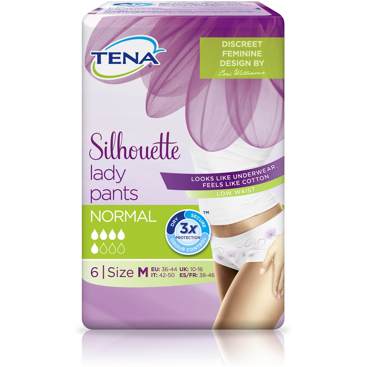 Tena Silhouette Lady Pants Normal Medium - x 6 - Tena