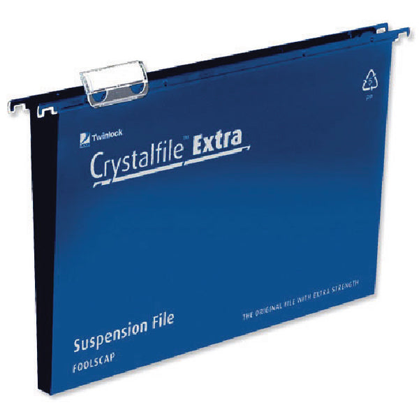 C/File Extra Sus Fc 30mm Blue Pk25 70633 - Rexel Crystalfile