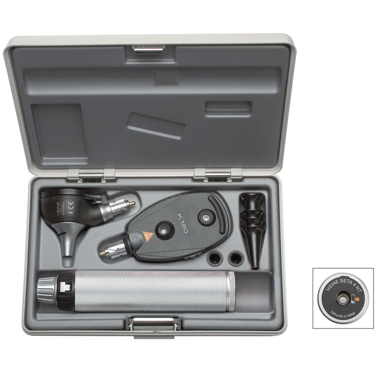 HEINE K180 Beta 4 Diagnostic Set Otoscope & Ophthalmoscope with Rechar