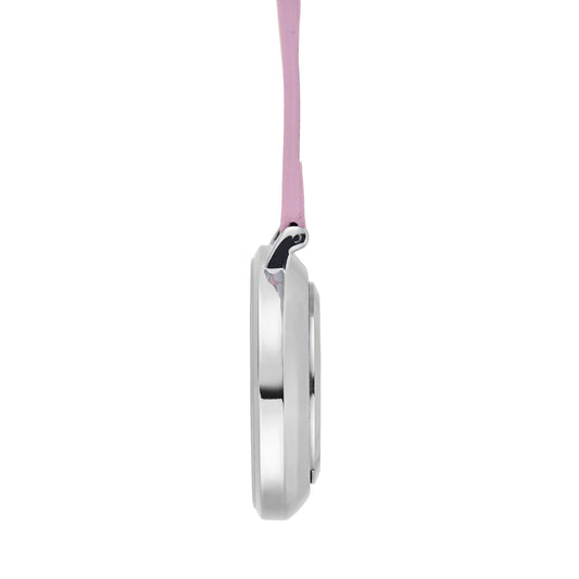 Annie Apple Nurses Fob Watch - Aurora - White/Silver/Pink - Leather - 35mm - Annie Apple