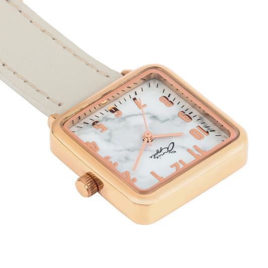 Annie Apple Nurses Fob Watch - Eunoia - Rose Gold/Grey - Leather - 28mm - Annie Apple