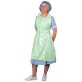 Disposable Polythene Aprons - Box of 100 in Green