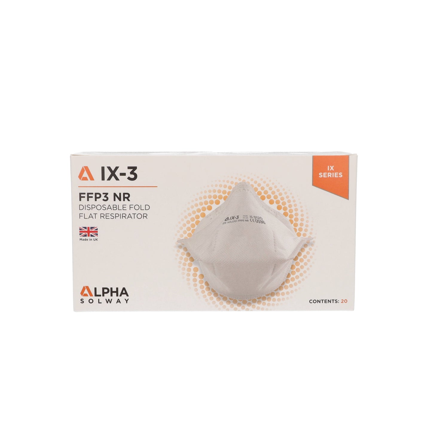 FFP3 Face Mask - Alpha Solway - Large - Box of 20 - Alpha Solway