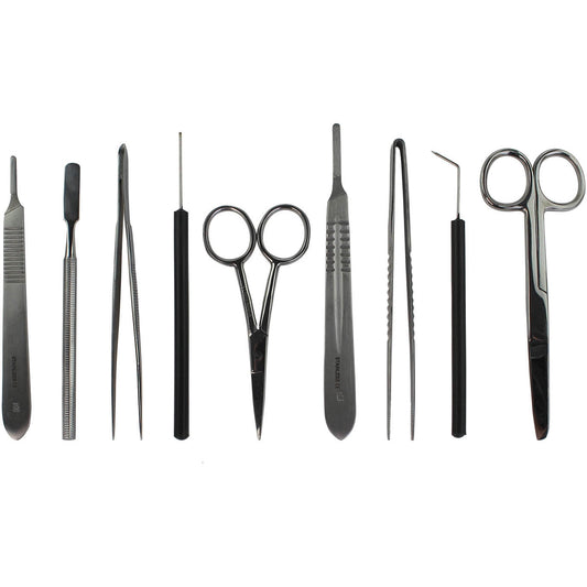 Dissection Instrument Set, 9 Piece Complete Kit - Medisave Professional