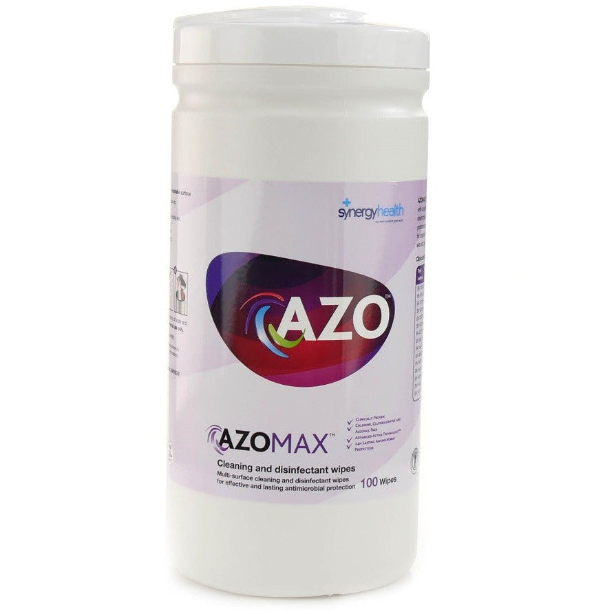 AzoMax Hard Surface Disinfectant Wipes - Tub of 100 - Vernacare