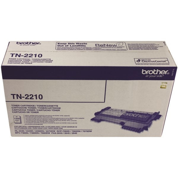 Brother TN-2210 FAX-2940 Laser Black Toner Cartridge - Brother