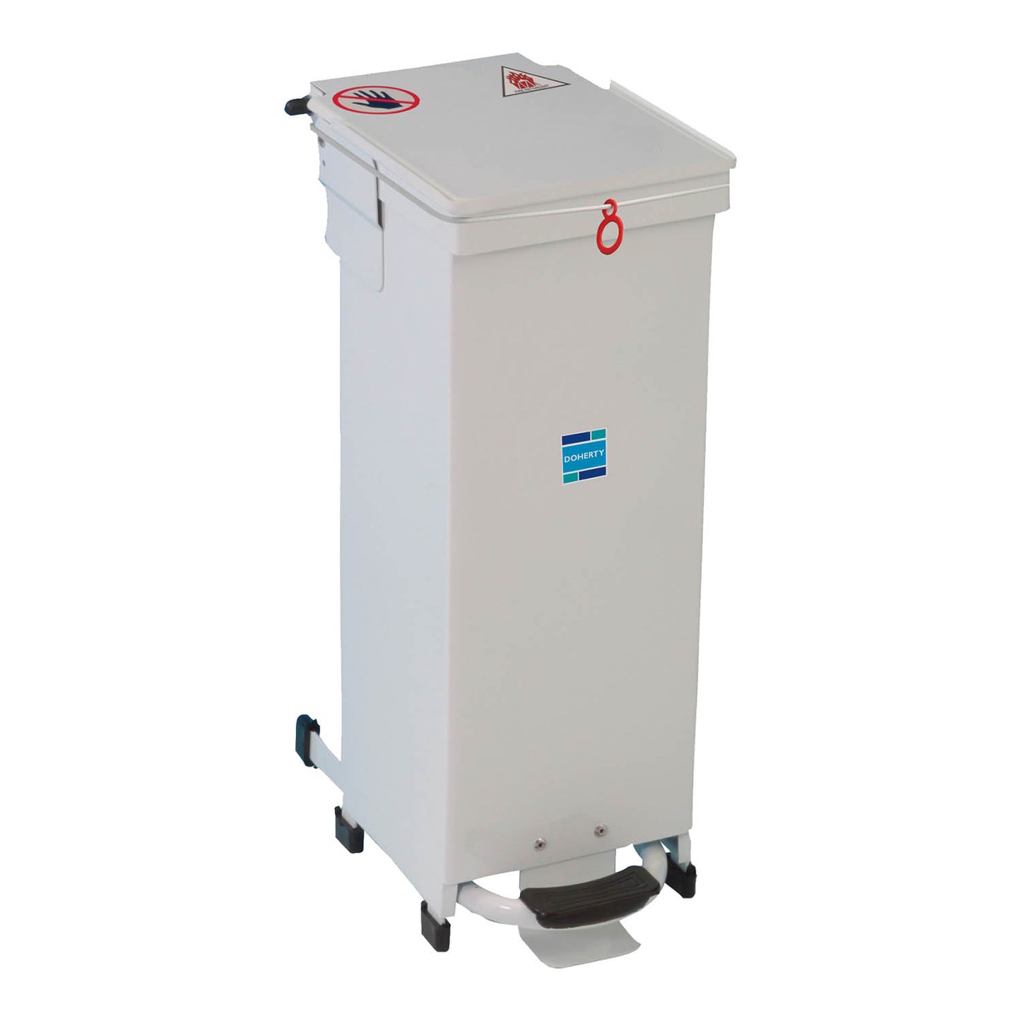 20 Litre Kendal Waste Bin with Solid Body, White Lid -