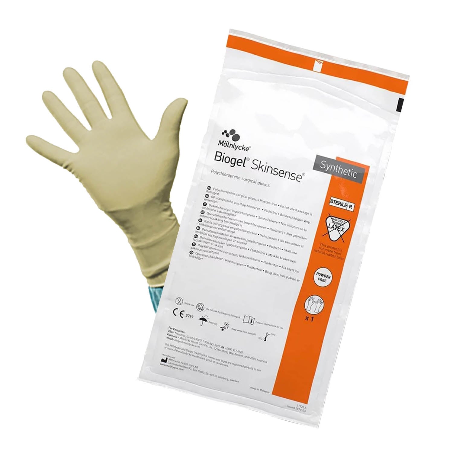 Biogel SkinsenseN Surgeon's Glove Size 7.0 Per pair Medisave UK