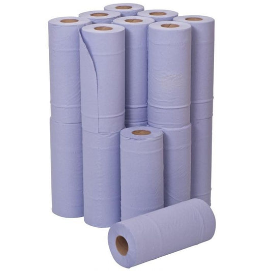 Pristine 2ply Couch Roll Blue 24cm - 1 x 18