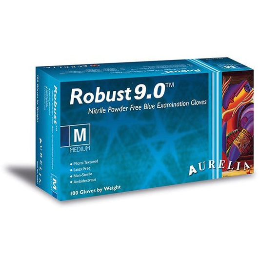 Aurelia® Robust 9.0 Nitrile Gloves - Medium - Pack of 100