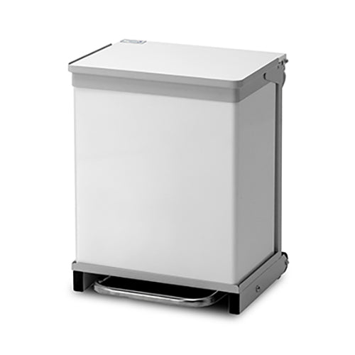 Bristol Maid Hands Free, Rust Free & Silent Closing Removable Body Bin - White - 50 Litre - Bristol Maid