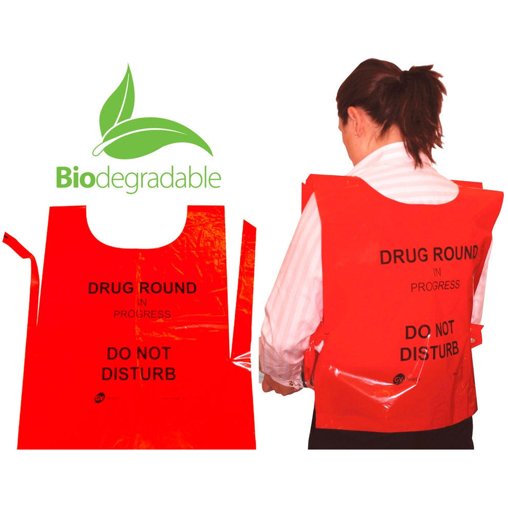 Biodegradable Drug Round Disposable Tabards - 1 Box of 250 - GV Health