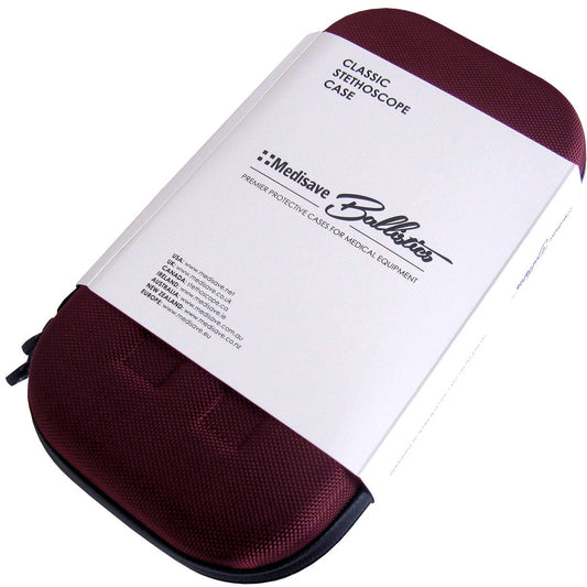 Medisave Ballistics Premium Classic Stethoscope Case - Burgundy - Medisave Professional