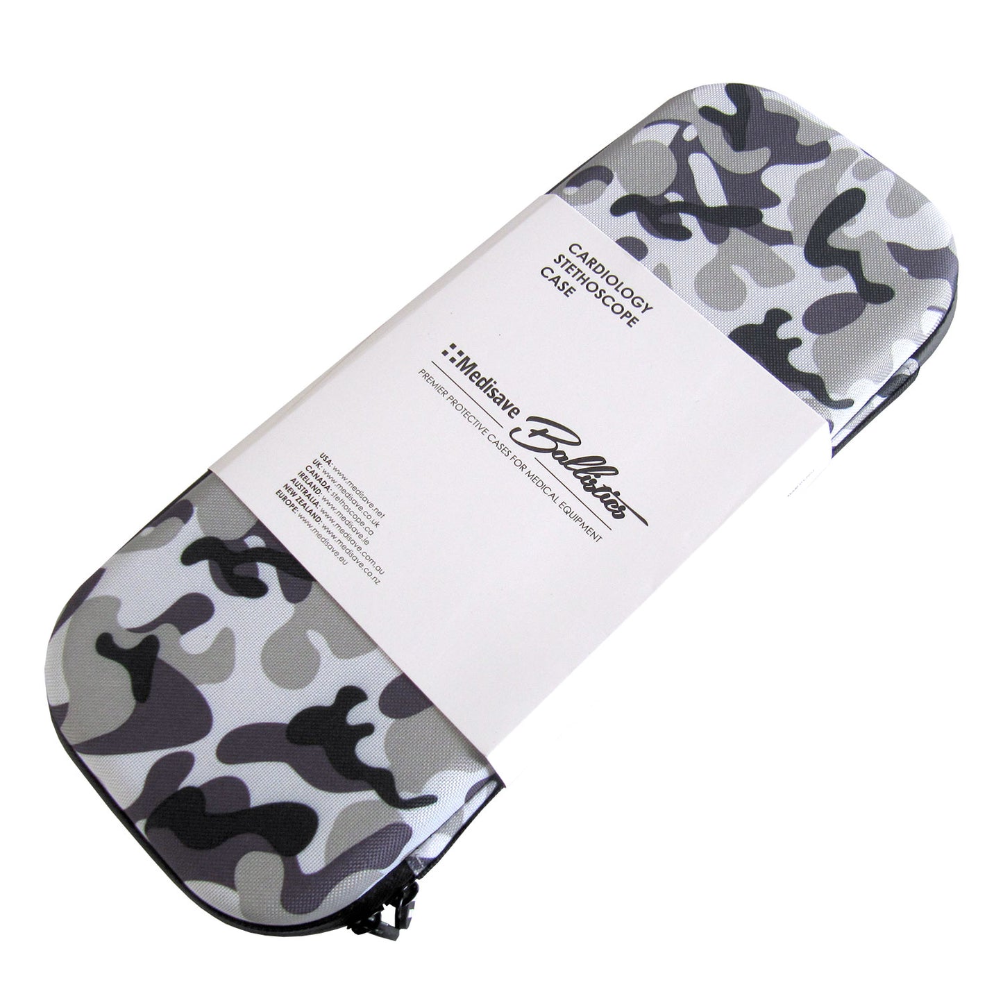 Medisave Ballistics Premium Cardiology Stethoscope Case - Snow Camo