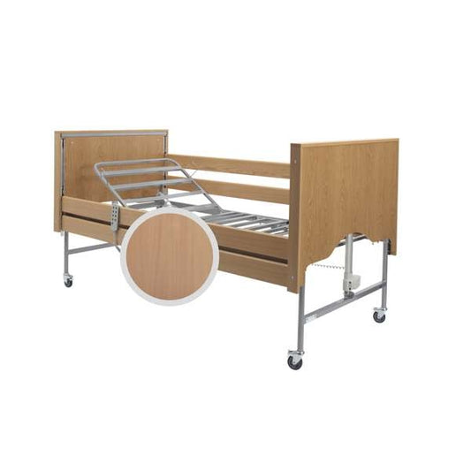 Casa Elite Care Home Beds In Beech With Wooden Side Rail Kit