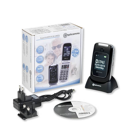 Amplicomms PowerTel M7510-3G Black - GSM Phone - Amplivox