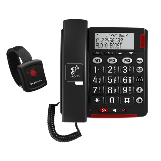 Amplicomms BigTel 50 Alarm Plus - Corded Phone - Amplivox