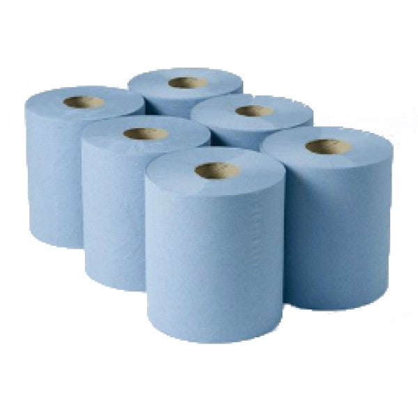 Centre Feed Roll - 1 Ply - Blue 300m x 6